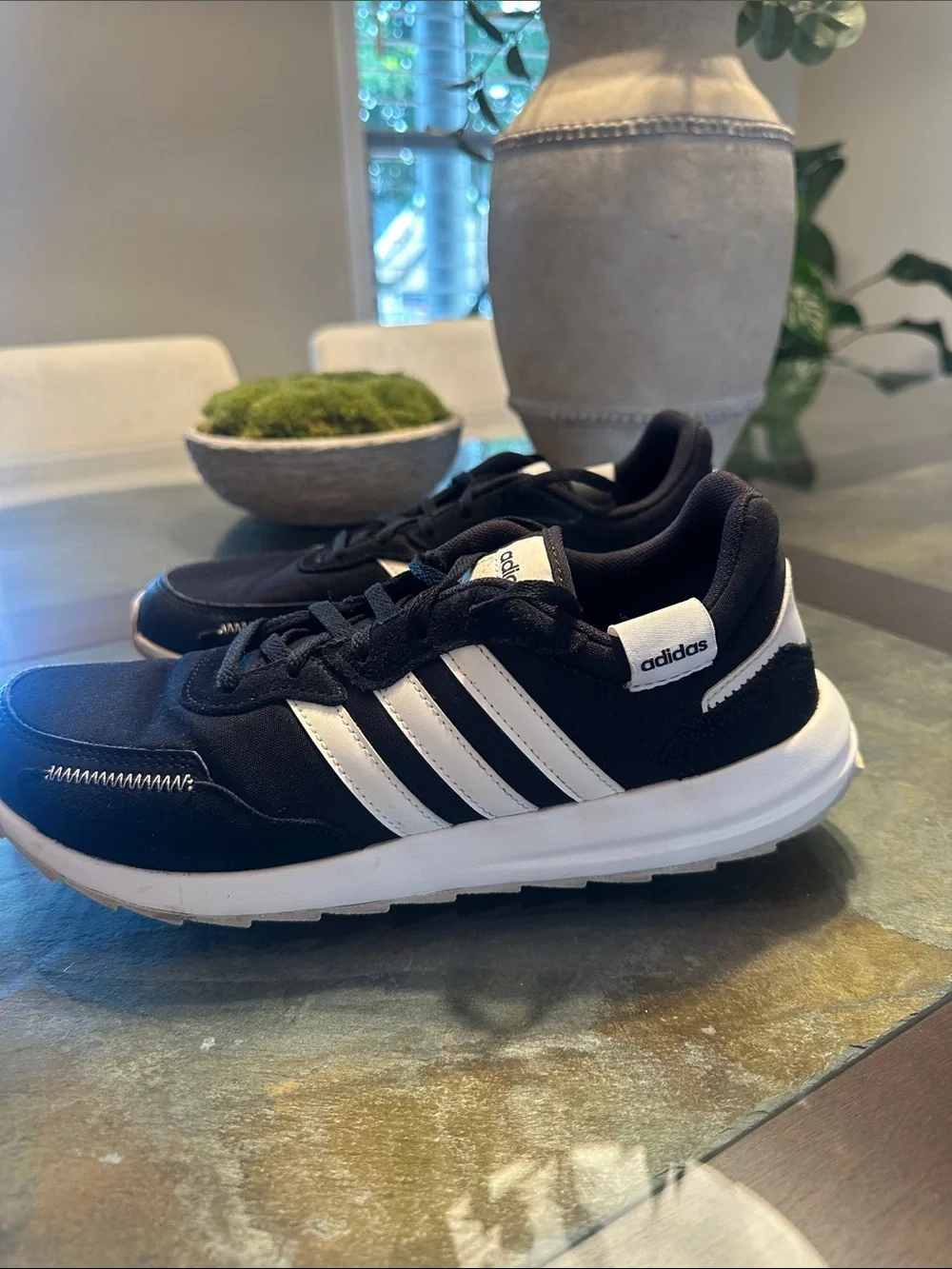 adidas Black and White Low-Top Sneakers